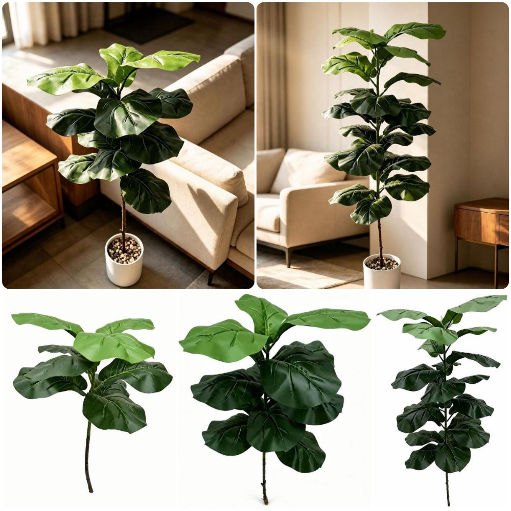 Ficus Lyrata Tree - 9/15/23 Daun Ficus Lyrata Buatan Hijau