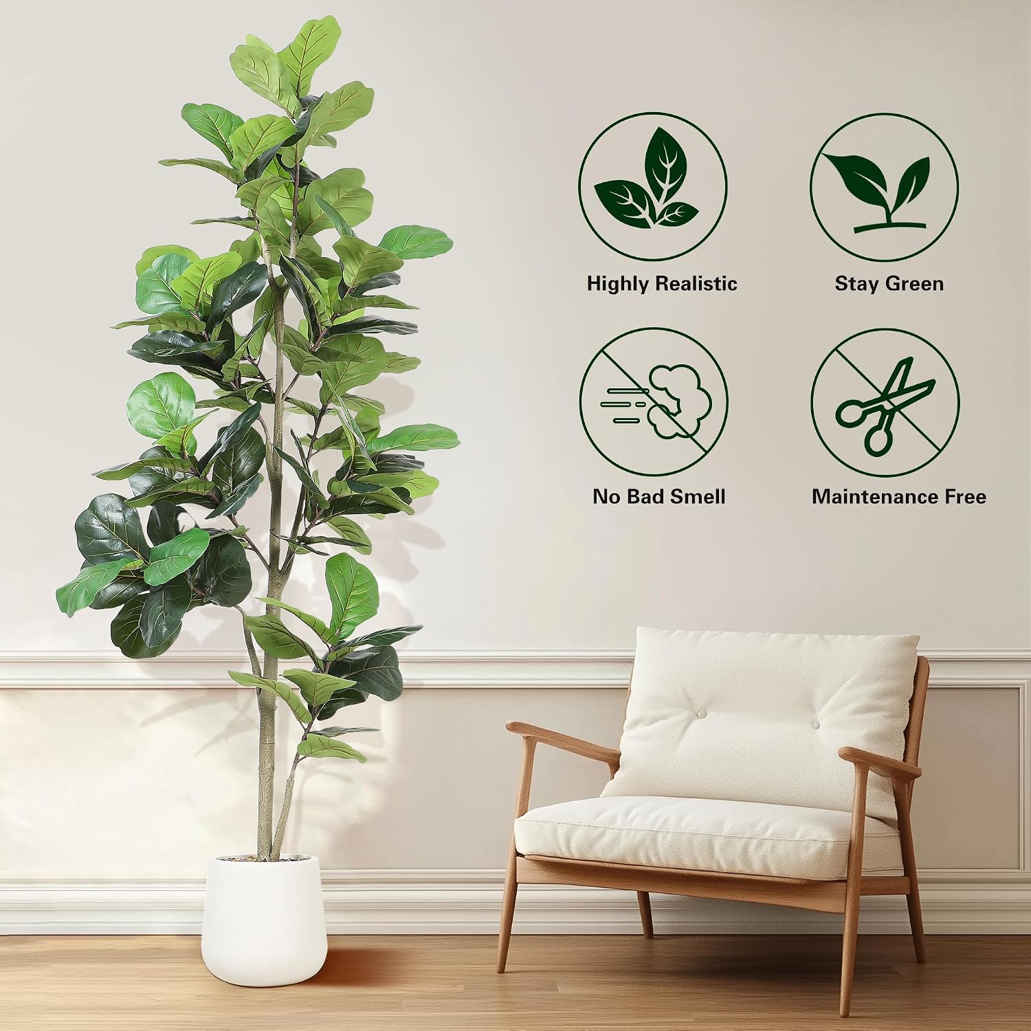 Pohon Ficus Lyrata Buatan 7 ka - Ficus Lyrata Tree ulasan dan harga