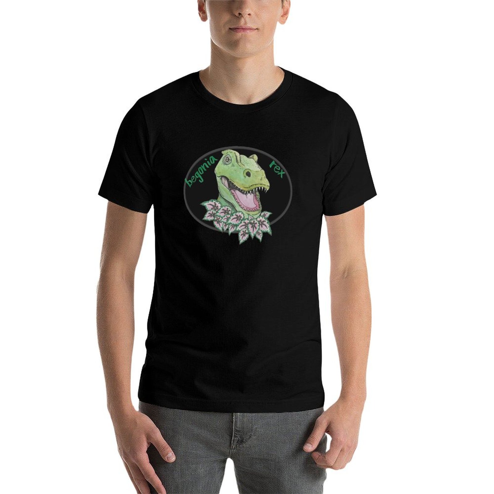 Kaos T rex begonia Kaos Kasual - Begonia Rex ulasan dan harga