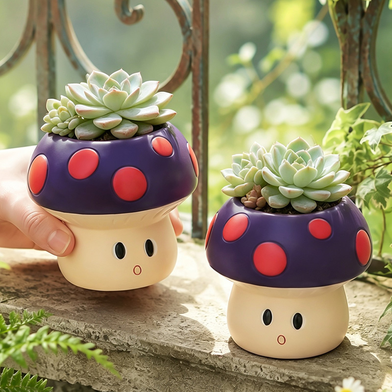 Pot Tanaman Sukulen Resin Bent - Echeveria Succulent ulasan dan harga